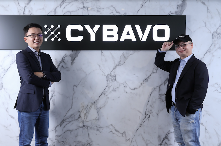 cybavo logo and founders